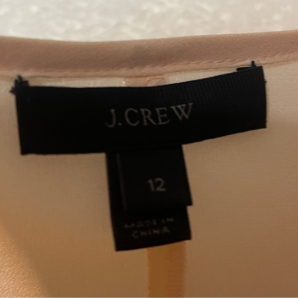 J. Crew 100% Silk Bell Lace Ruffle Sleeve Boho Lightweight Blouse Top Size 12 - Picture 4 of 14